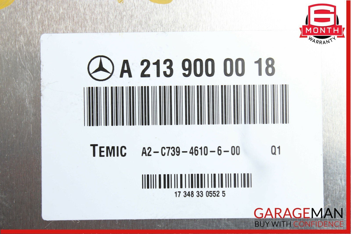 16-18 Mercedes W213 E400 Air Suspension Control Module 2139000018 OEM