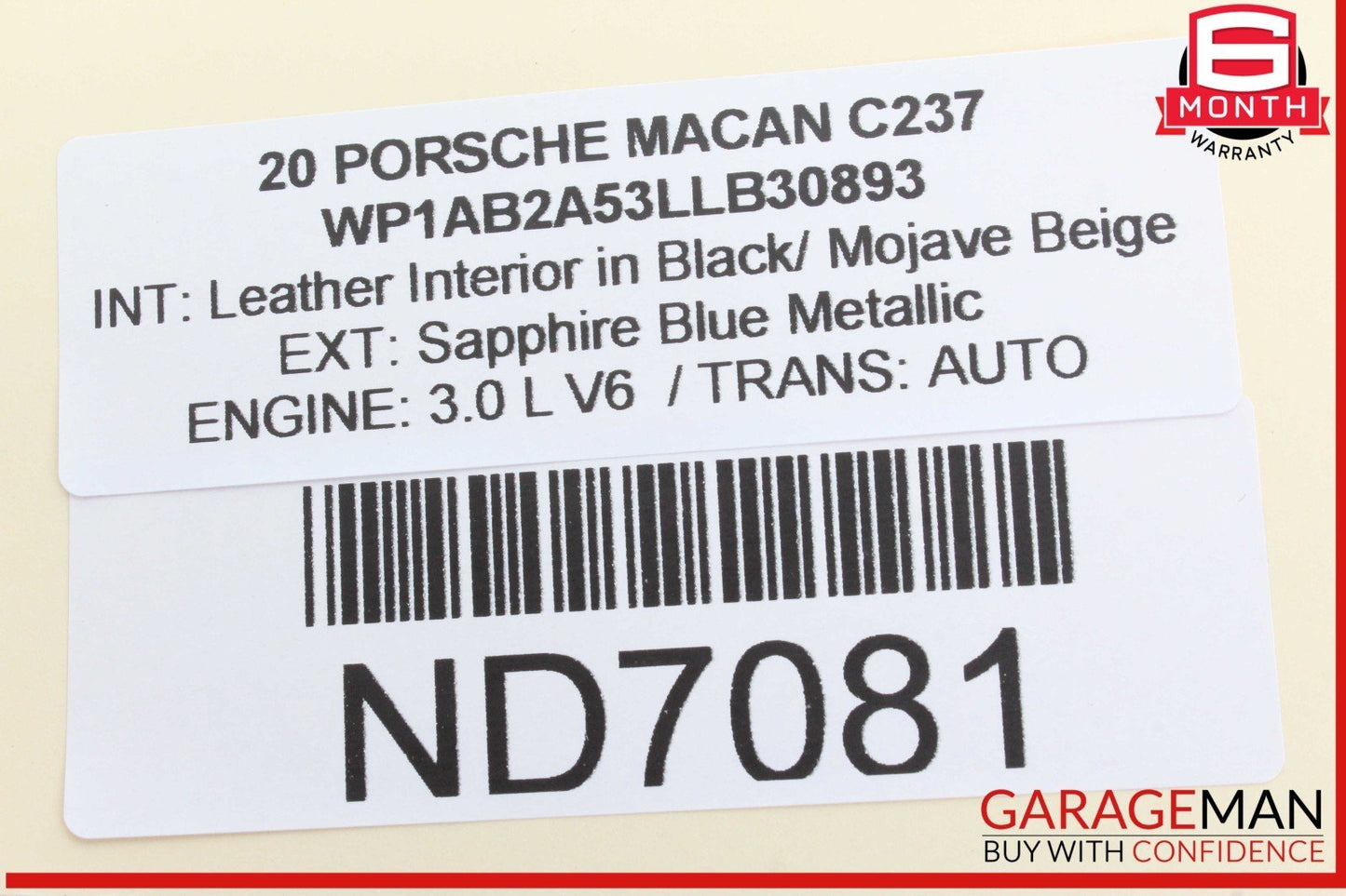 15-24 Porsche Macan 95B Headlight Head Light Lamp Control Switch 97061353309 OEM