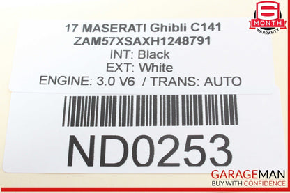 14-20 Maserati Ghibli Front Left Side Seat Adjustment Control Switch Module