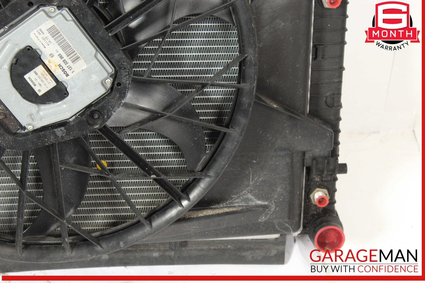 03-06 Mercedes R230 SL500 Engine Motor Cooling Radiator Fan Shroud A/C Condenser