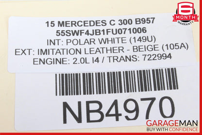 15-19 Mercedes W205 C300 GLC300 DENSO Engine Starter Motor 2749062100 OEM