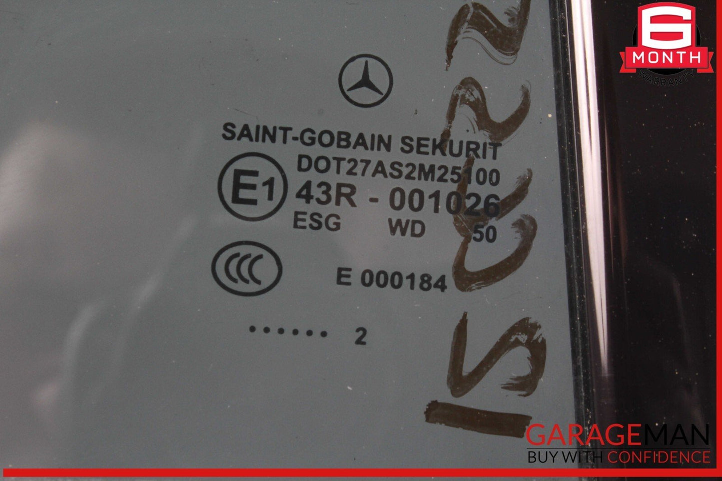 12-18 Mercedes W218 CLS550 Rear Right Passenger Side Quarter Door Window Glass