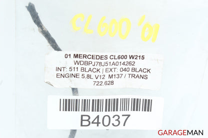 00-06 Mercedes W215 CL600 Bosch Bumper Park Distance Control Sensor Set of 4 Pc