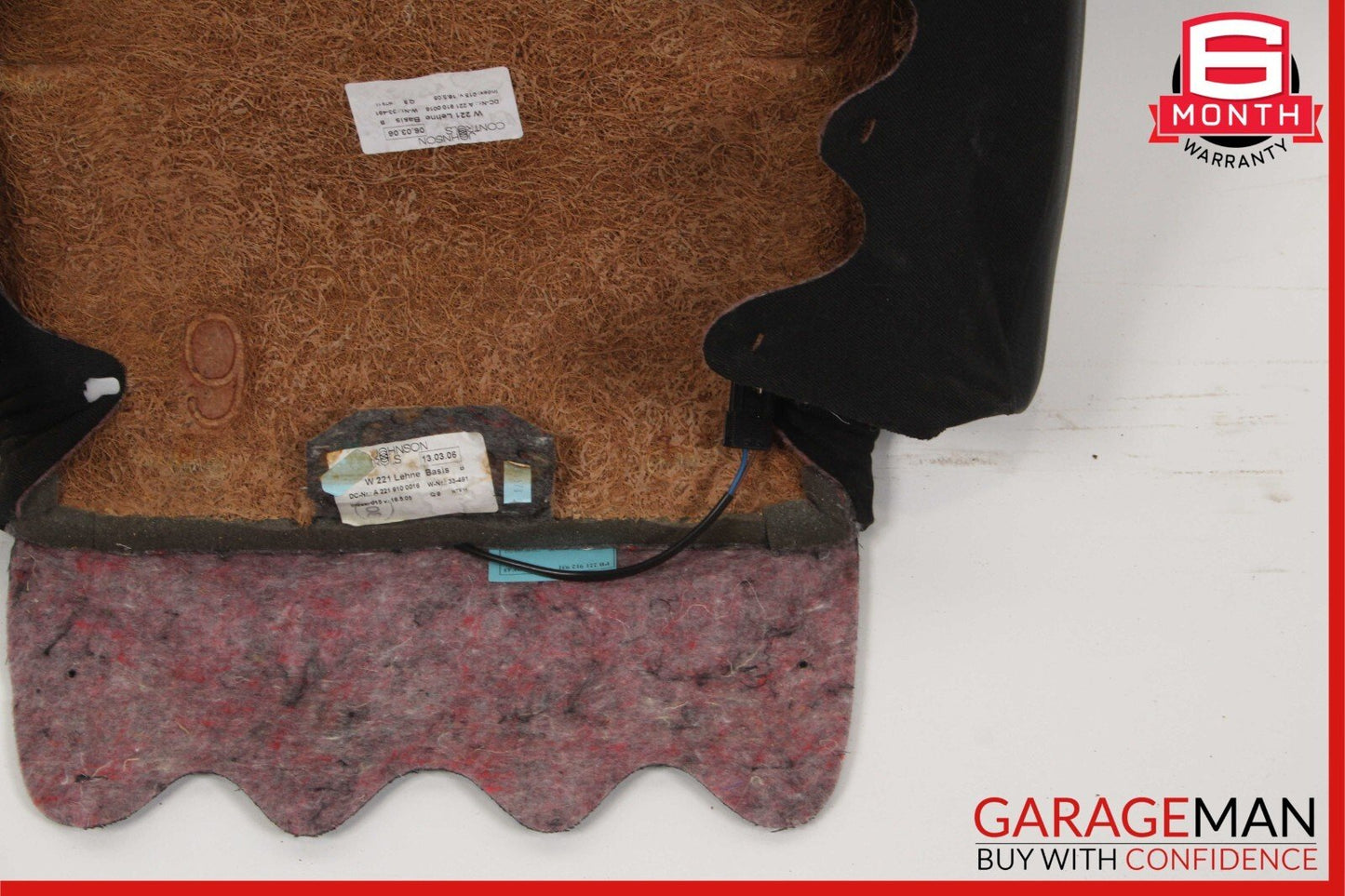 07-09 Mercedes W221 S550 Front Left Driver Side Top Upper Seat Cushion Cover OEM