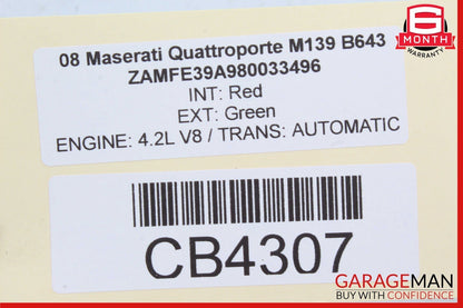 03-19 Maserati Quattroporte M139 4.2L V8 A/C Receiver Drier Container OEM