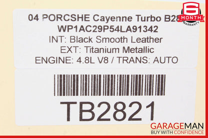 03-10 Porsche Cayenne 955 957 Rear Hatch Windshield Glass Window Wiper Motor OEM