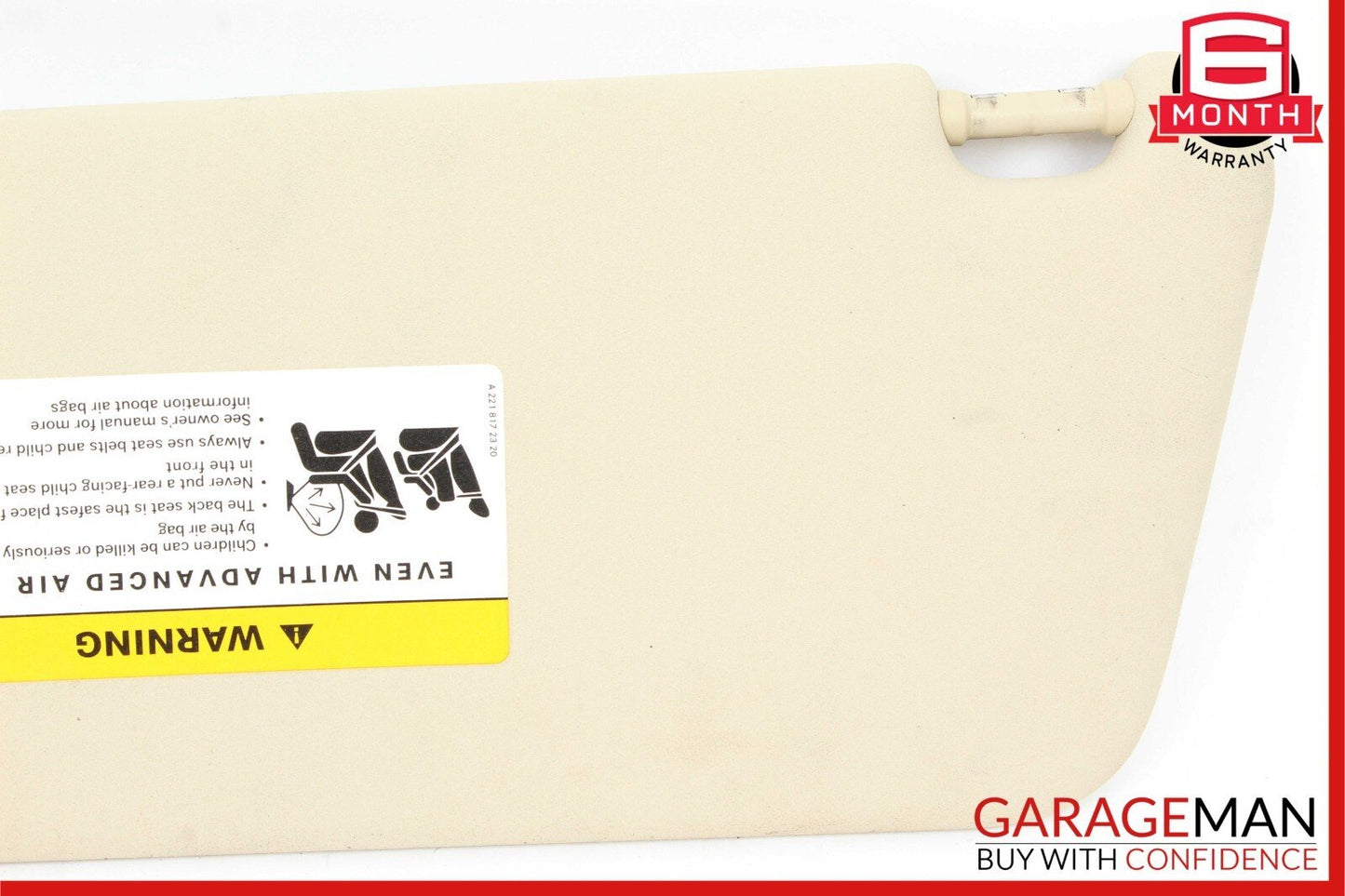 08-14 Mercedes W204 C250 Front Right Passenger Sun Visor Sunvisor Shade Beige