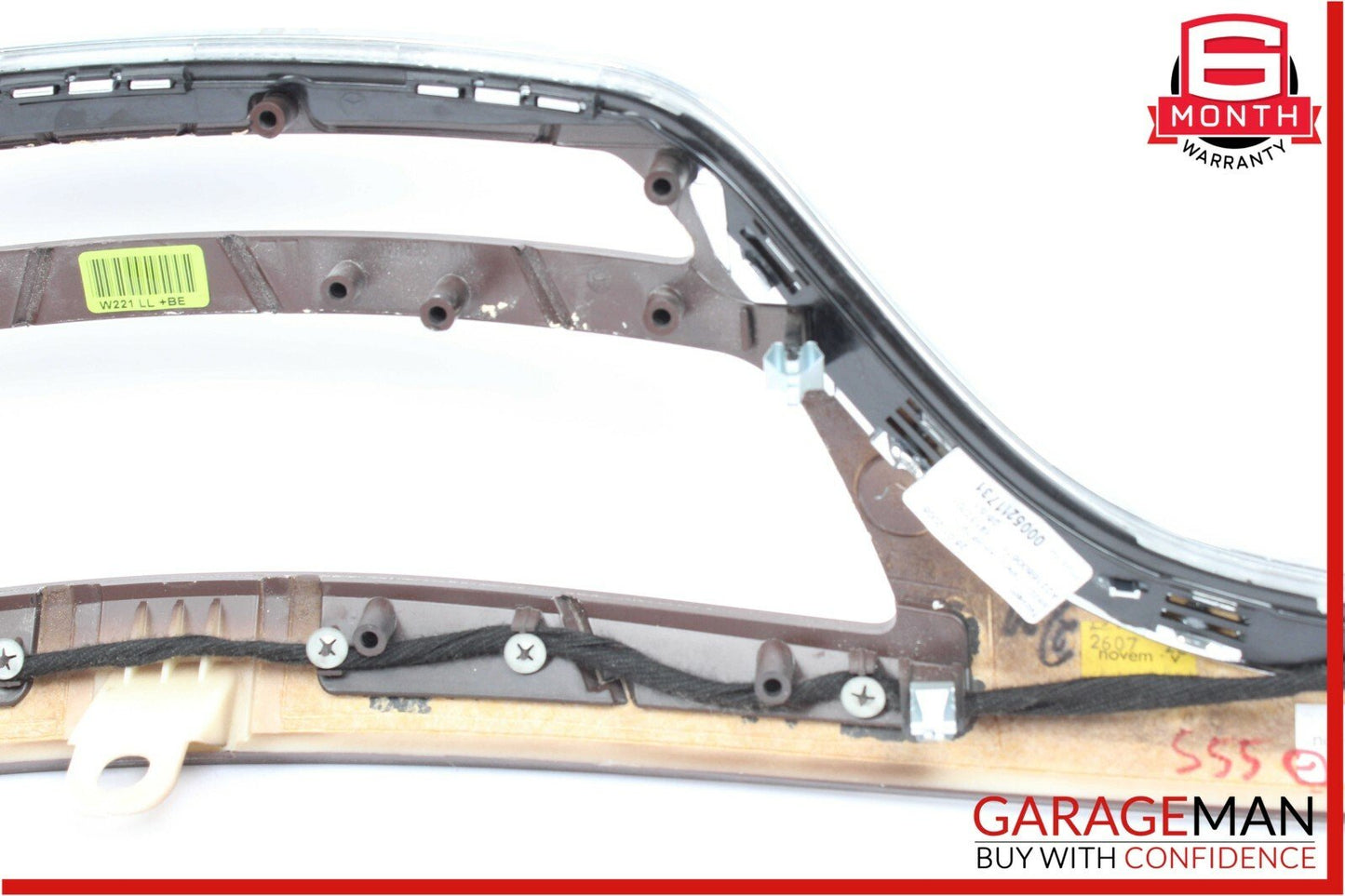 07-09 Mercedes W221 S550 Front Center Dash Dashboard Trim Cover Panel Bezel Wood