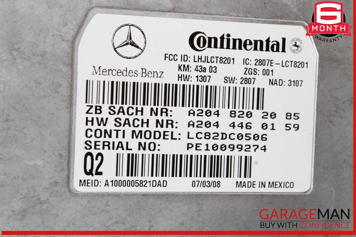 Mercedes X164 GL450 4MATIC Voice Communication Control Module Unit OEM