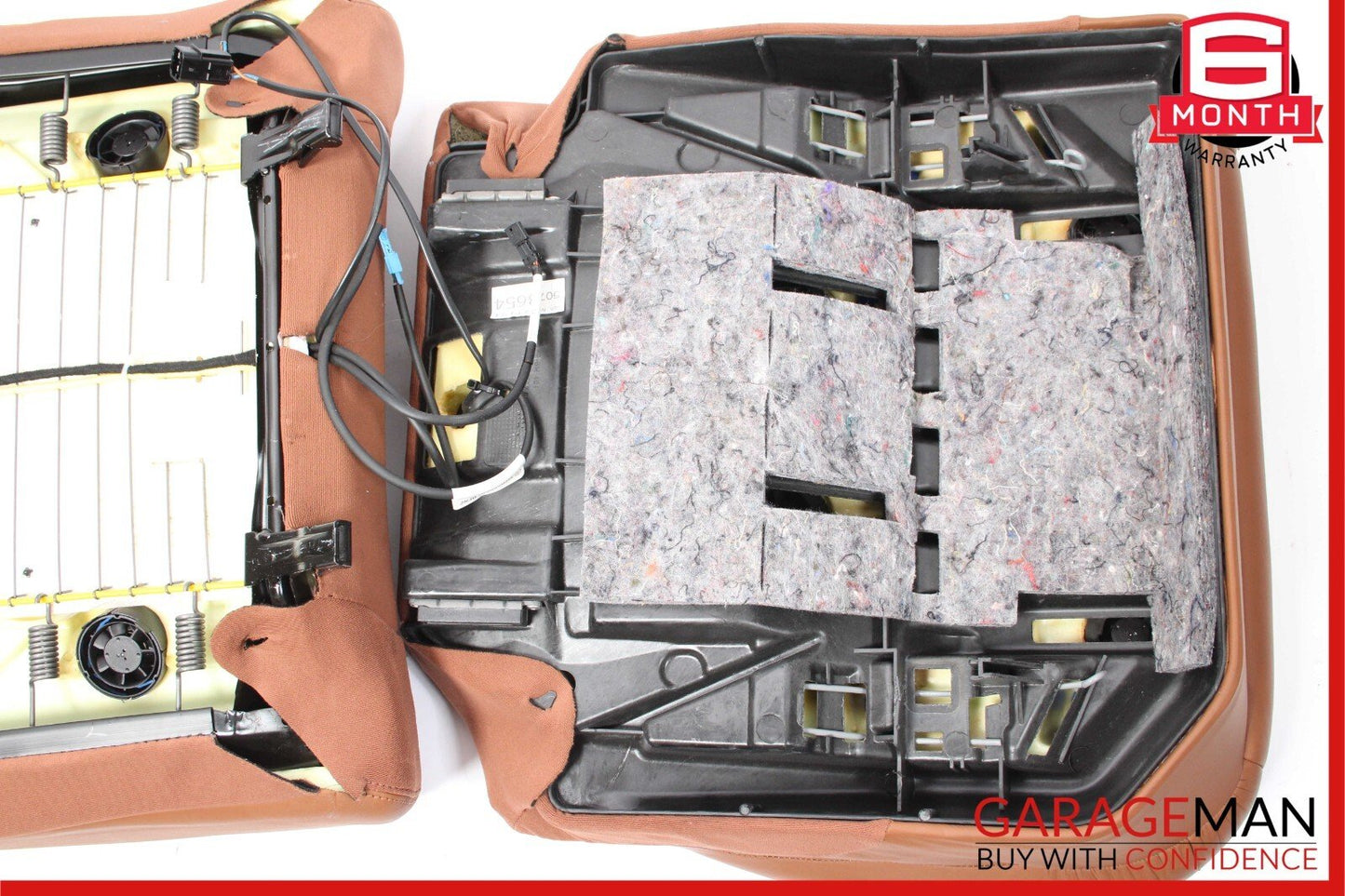 00-02 Mercedes W220 S600 Rear Left Side Lower Bottom Seat Cushion Assembly Brown