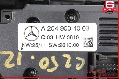 12-14 Mercedes W204 C250 C63 AMG C300 AC A/C Heater Climate Control w/ Trim OEM