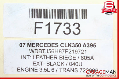 07-09 Mercedes W209 CLK350 ML350 R350 Engine Motor Throttle Body Valve OEM