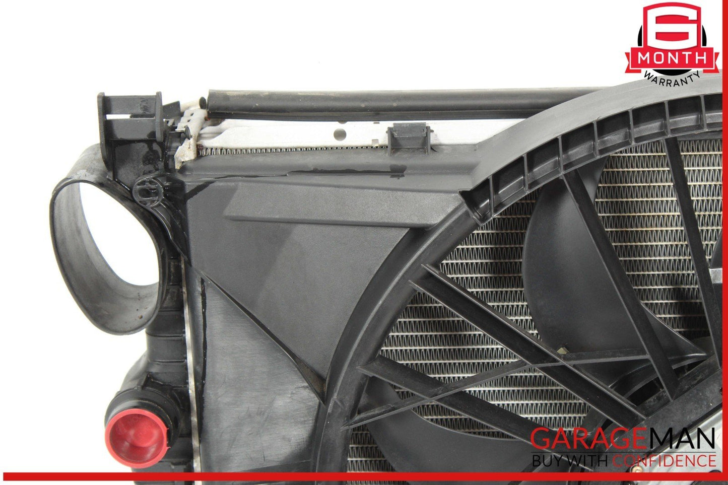 03-06 Mercedes R230 SL500 Engine Motor Cooling Radiator Fan Shroud A/C Condenser
