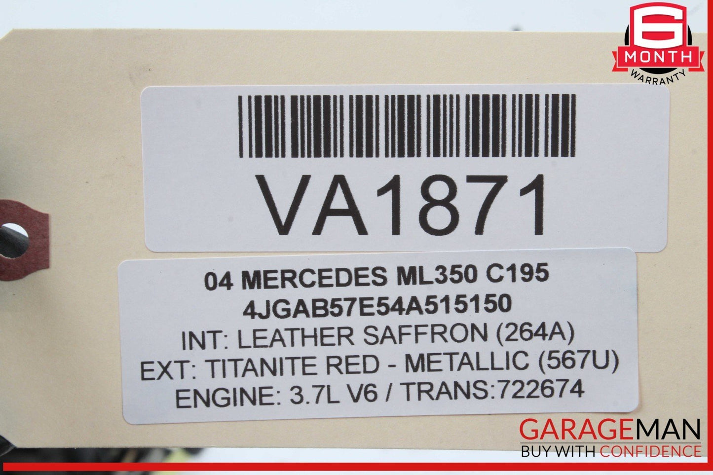 98-05 Mercedes W163 ML350 ML55 AMG Rear Trunk Lid Lock Latch Actuator OEM