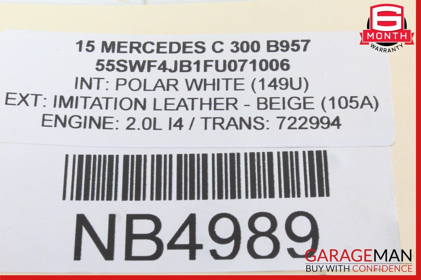 15-20 Mercedes W205 C300 Rear Left Driver Side Axle CV Half Shaft OEM