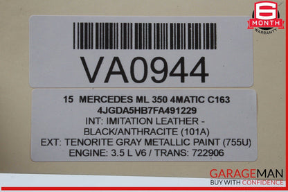 12-19 Mercedes W166 ML350 4MATIC Front Left Side Door Window Regulator Motor OEM