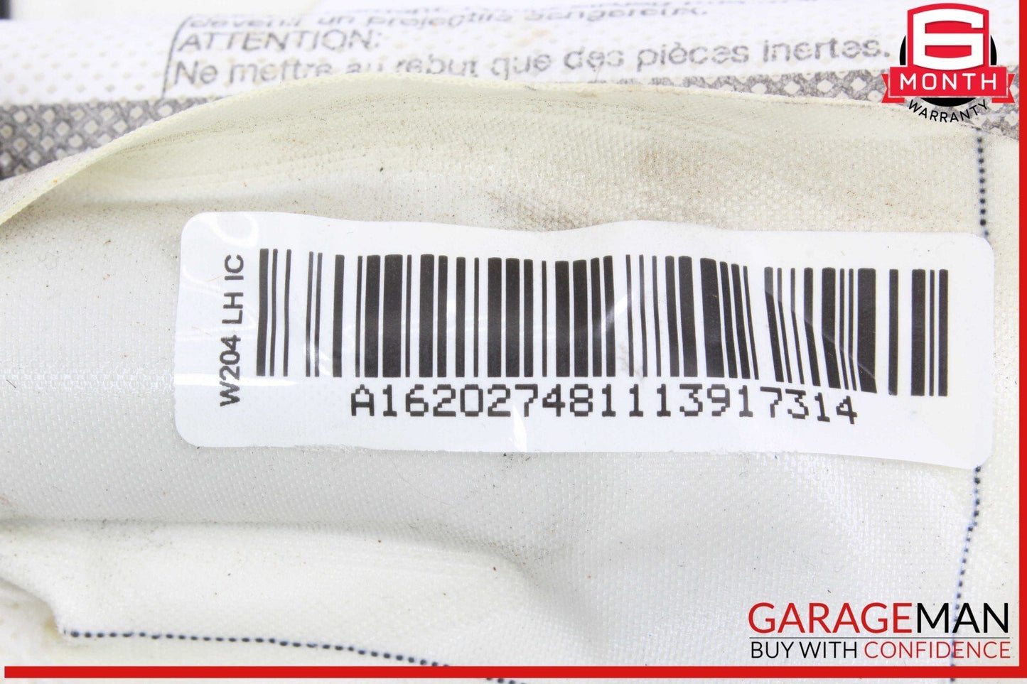 08-14 Mercedes W204 C250 C300 Left Side Roof Curtain Airbag Air Bag OEM