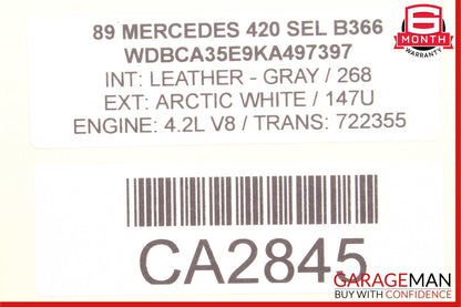 86-91 Mercedes W126 420SEL Front Right Side Interior Door Handle OEM