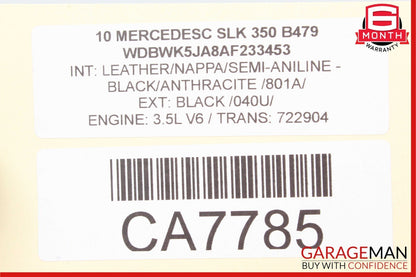 05-11 Mercedes R171 SLK280 SLK350 SLK55 Dash Dashboard Glove Box Storage Assy