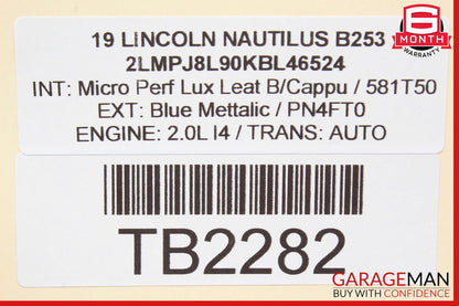 19-21 Lincoln Nautilus Rear Right Passenger Side Door Control Module OEM