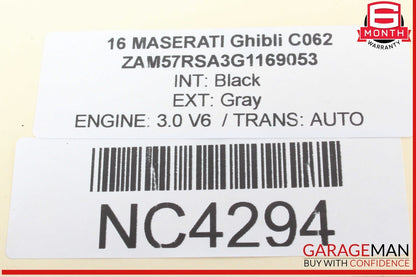 14-17 Maserati Ghibli Power Steering Fluid Tank Reservoir OEM