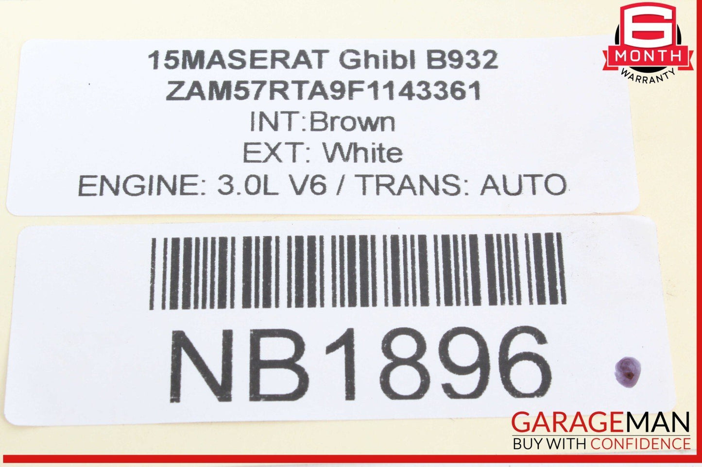 14-17 Maserati Ghibli Rear Trunk Lid Lock Latch Release Handle OEM