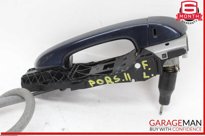 11-18 Porsche Cayenne 958 Front Left Driver Side Exterior Door Handle Blue OEM