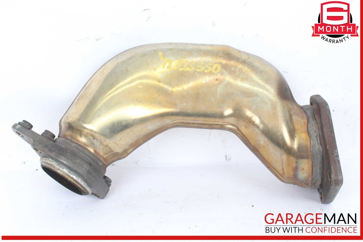 12-18 Mercedes W218 CLS550 4.6L Right Exhaust Pipe Adapter 2781400808 OEM