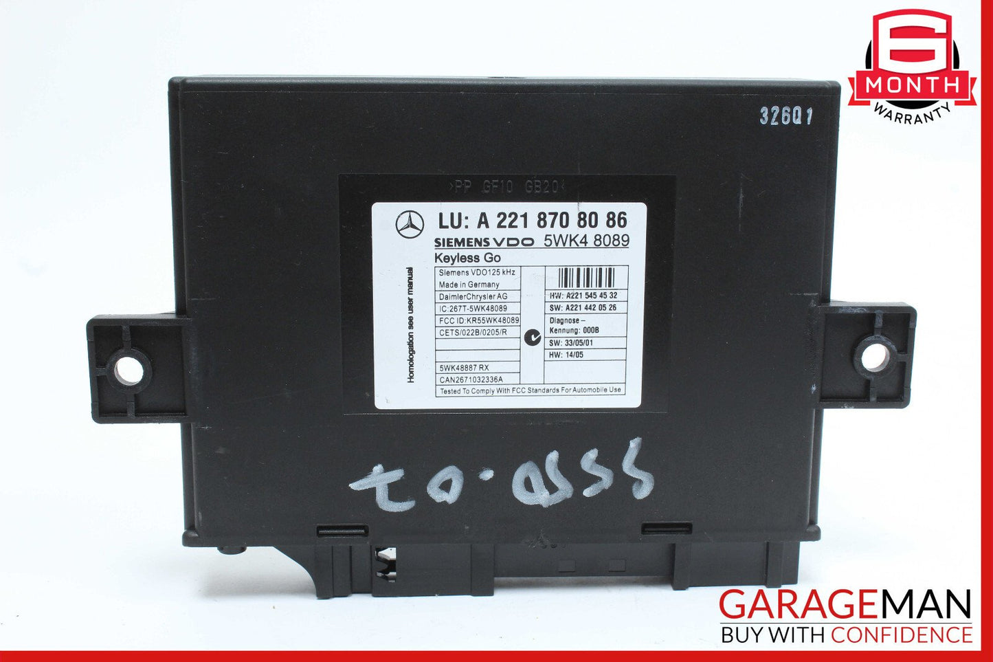 07-10 Mercedes W221 S550 CL550 Keyless Go Control Module 2218708086 OEM
