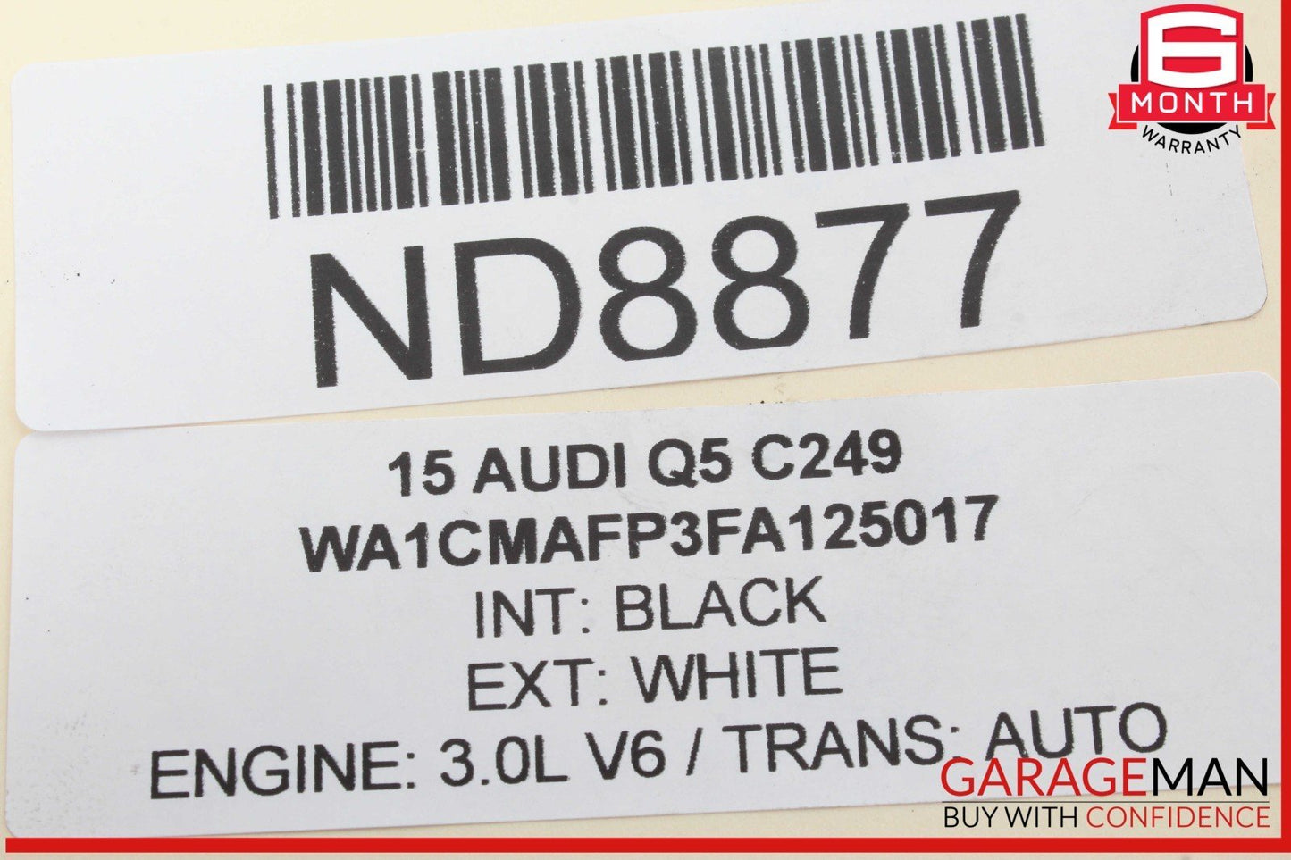 13-17 Audi Q5 Front Left Driver Side Bumper Reinforcement Impact Bracket OEM