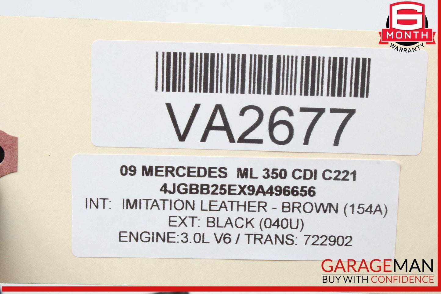 06-13 Mercedes W164 ML350 GL450 Rear Right Side Door Lock Latch Actuator OEM