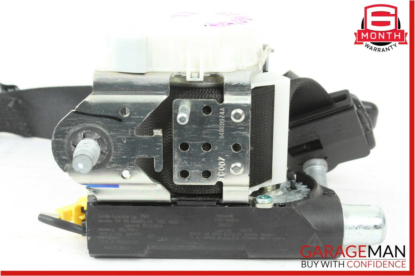 06-12 Mercedes X164 GL450 Rear Right Side 3rd Third Row Seatbelt Retractor Black