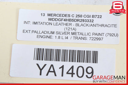 08-14 Mercedes W204 C250 C300 Front Left Door Window Regulator Motor OEM