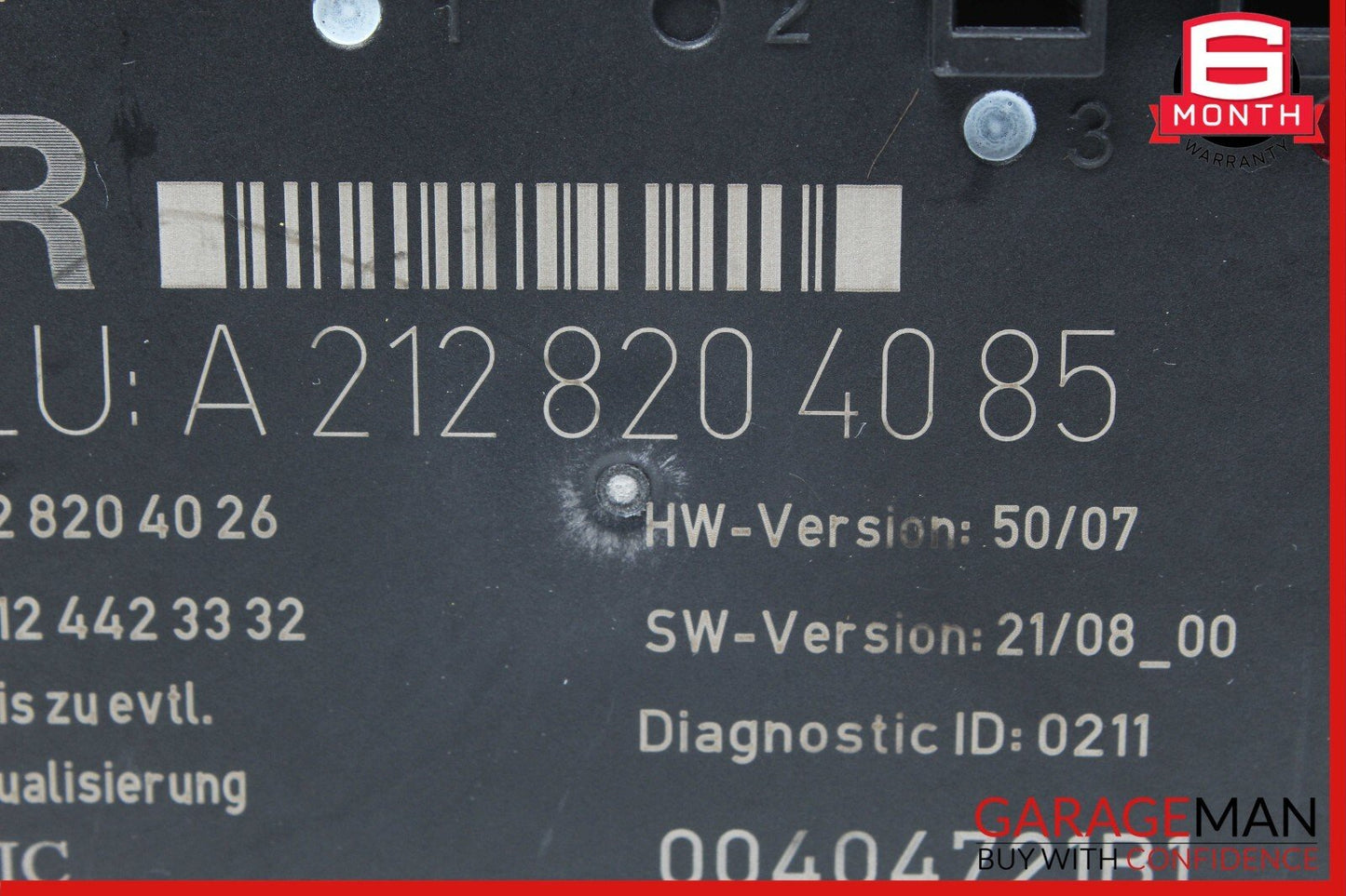 08-18 Mercedes W212 E350 C350 C300 Rear Right Side Door Control Module Unit