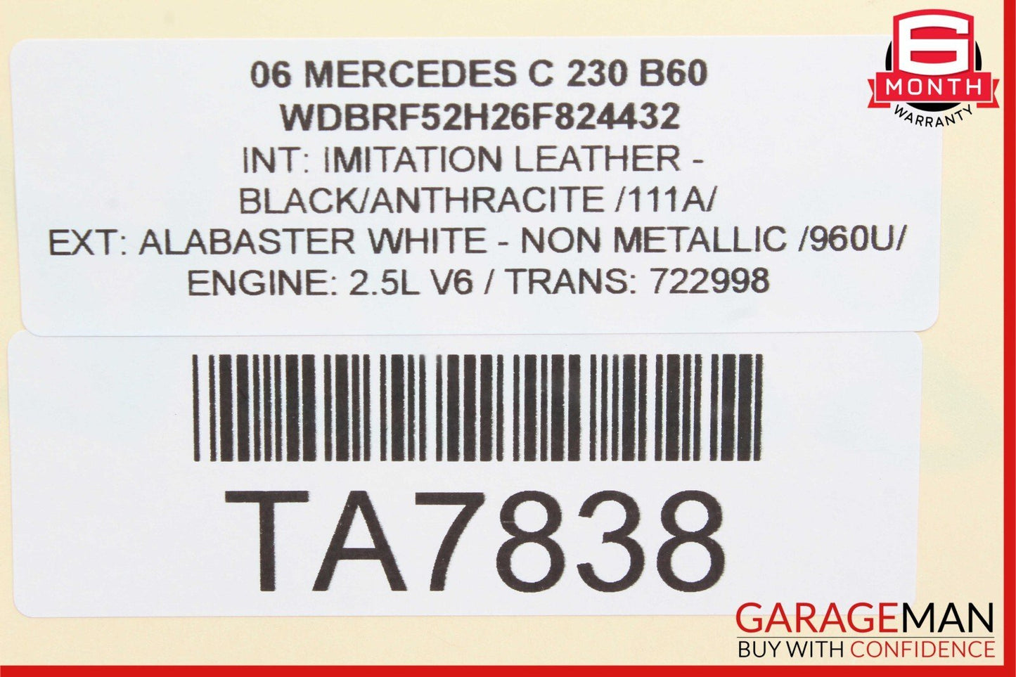 01-07 Mercedes W203 C230 Kompressor Rear Right Side Door Control Module OEM