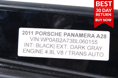 10-15 Porsche Panamera Rear Right Passenger Side Door Regulator Frame Panel OEM