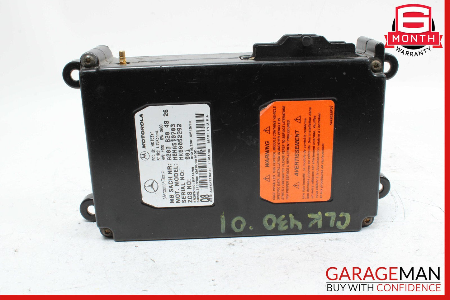 97-09 Mercedes W208 CLK430 SL550 Voice Control Communication Module Unit Audio