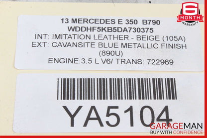 12-16 Mercedes W212 E350 3.5L V6 ECU ECM Engine Computer Control Module Unit OEM