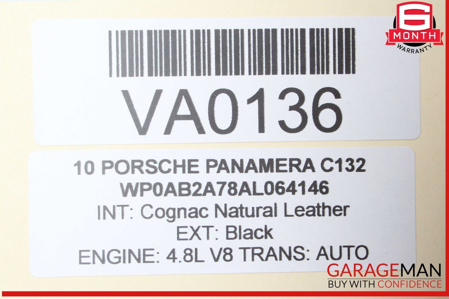 10-16 Porsche Panamera 970 Center Console Armrest Cup Holder OEM
