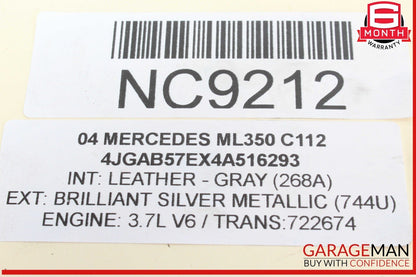 98-05 Mercedes W163 ML350 ML500 ML55 AMG Rear Left Side Exterior Door Handle