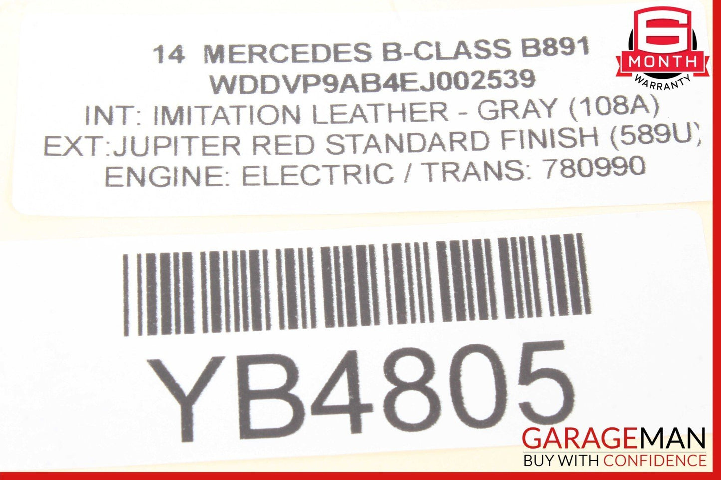 13-18 Mercedes B-Class W242 W246 B250 Rear Right Door Window Regulator Motor