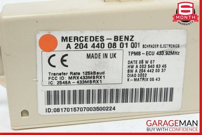 08-11 Mercedes W204 C350 C300 Tire Pressure Monitoring System TPMS Receiver OEM