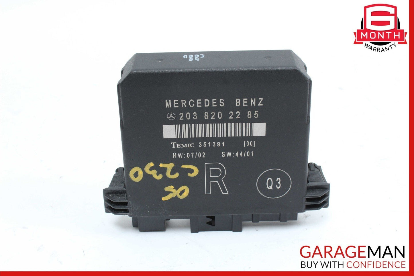 01-07 Mercedes W203 C230 Kompressor Rear Right Side Door Control Module OEM