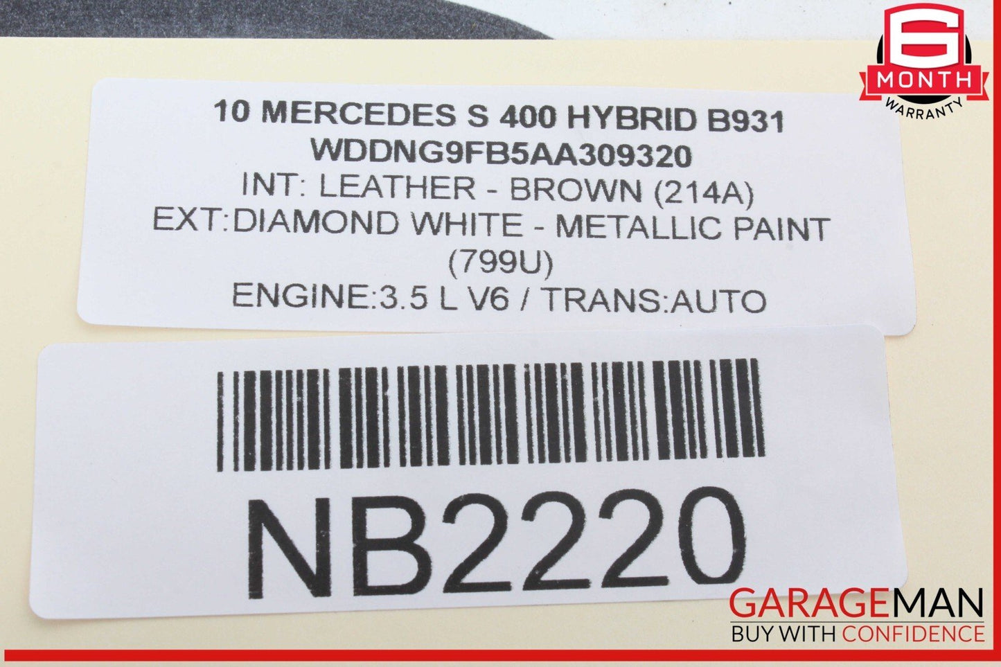 07-14 Mercedes W221 S400 Hybrid Rear Right / Left Lower Rearward Control Arm OEM