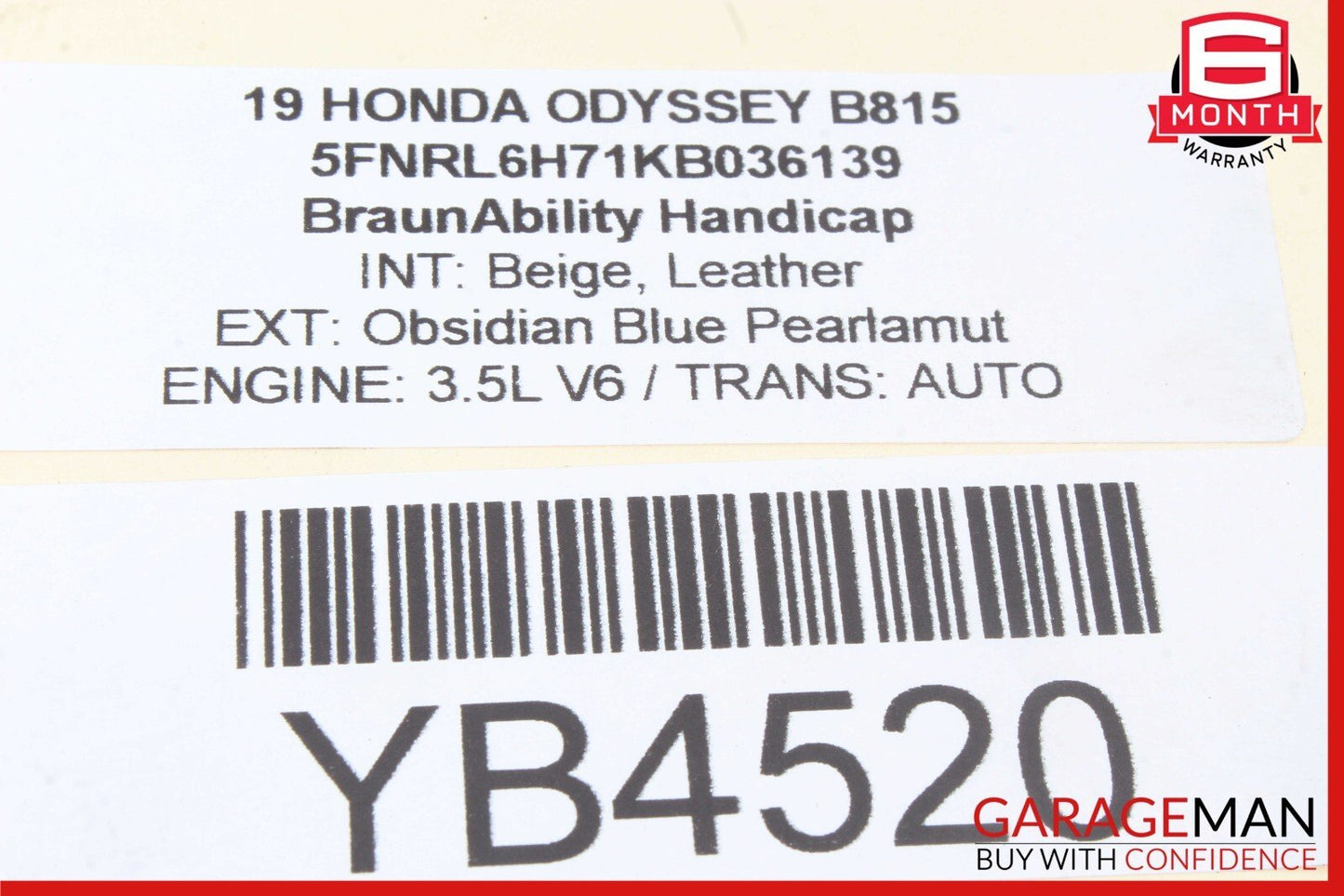 18-22 Honda Odyssey Front Mount Bracket Insulator 50830-TZ5-A03 OEM
