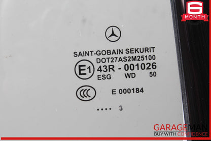 12-18 Mercedes W218 CLS550 Rear Right Passenger Side Quarter Window Glass OEM