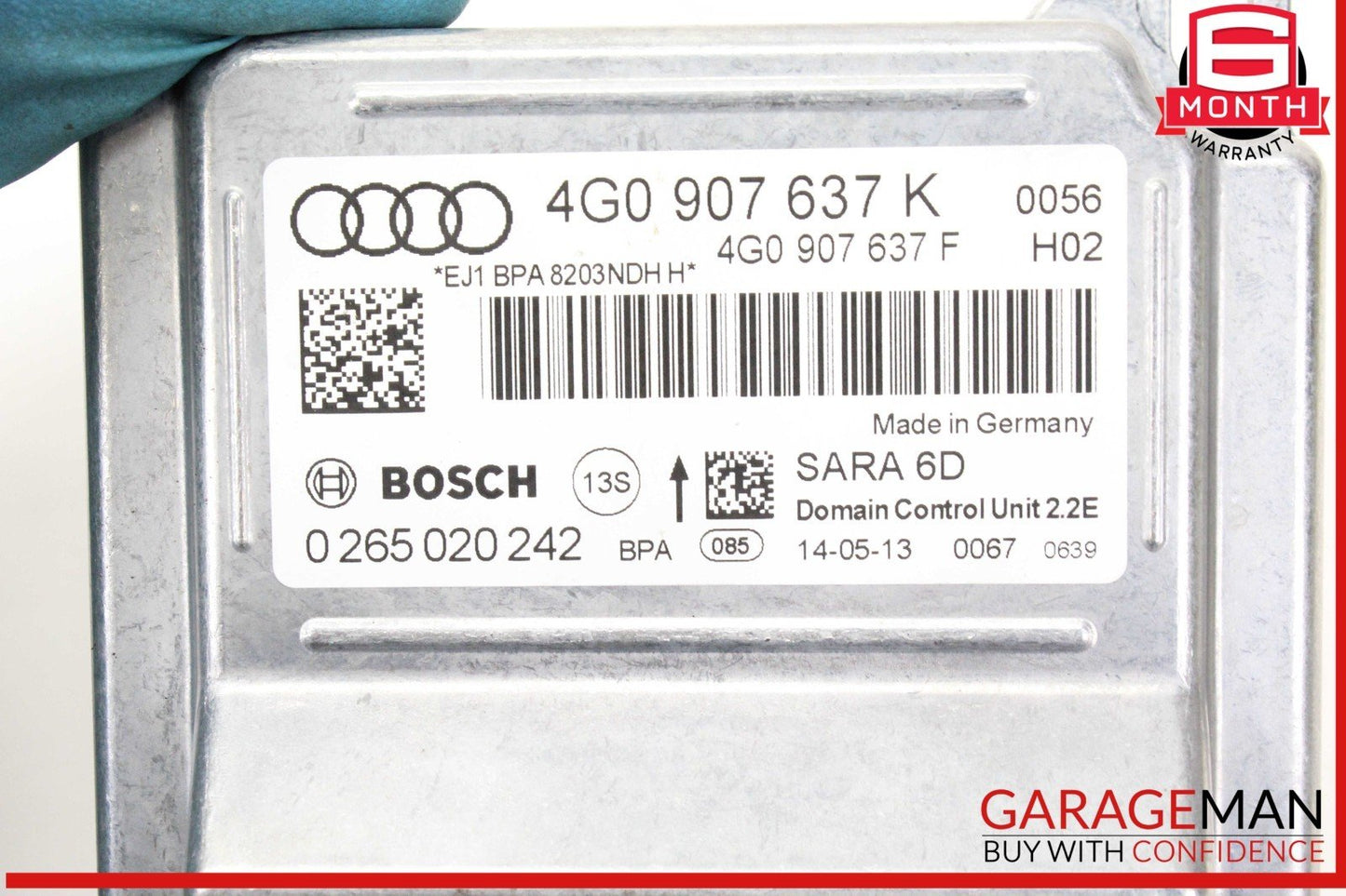 12-18 Audi A6 A7 Yaw Rate Accelerator Stability Speed Control Sensor 4G0907637K