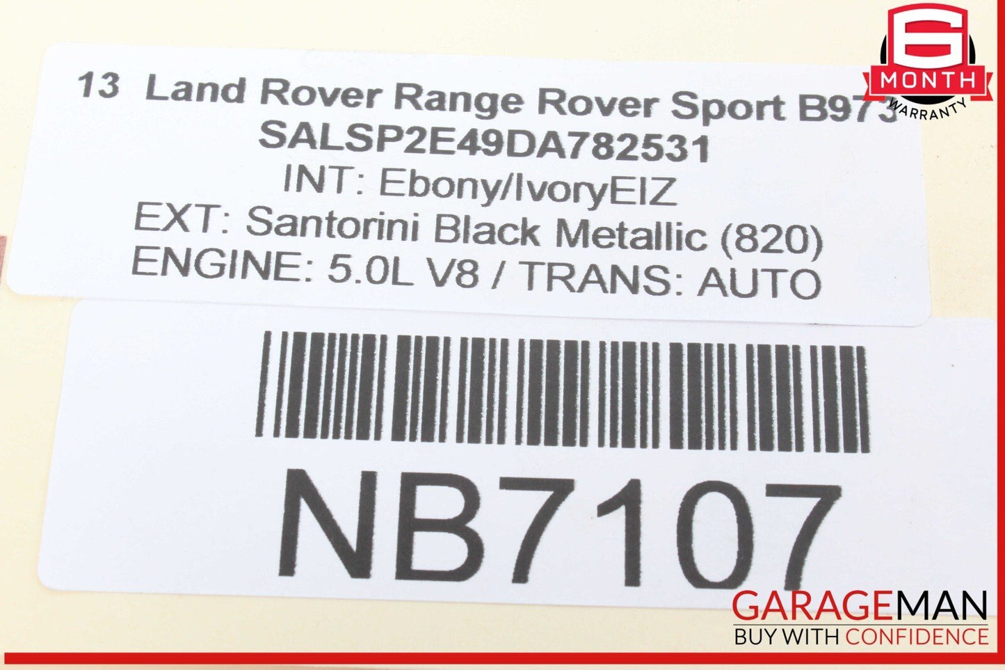 10-13 Land Rover Range Rover Sport Rear Left Driver Side Bumper Mounting Bracket