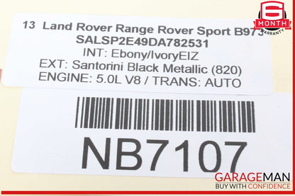 10-13 Land Rover Range Rover Sport Rear Left Driver Side Bumper Mounting Bracket