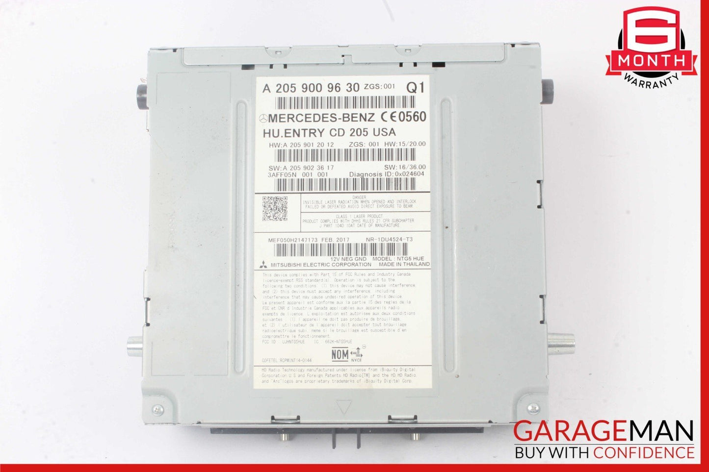 15-18 Mercedes W205 C300 C350e AM/FM CD Player Radio Receiver Module OEM